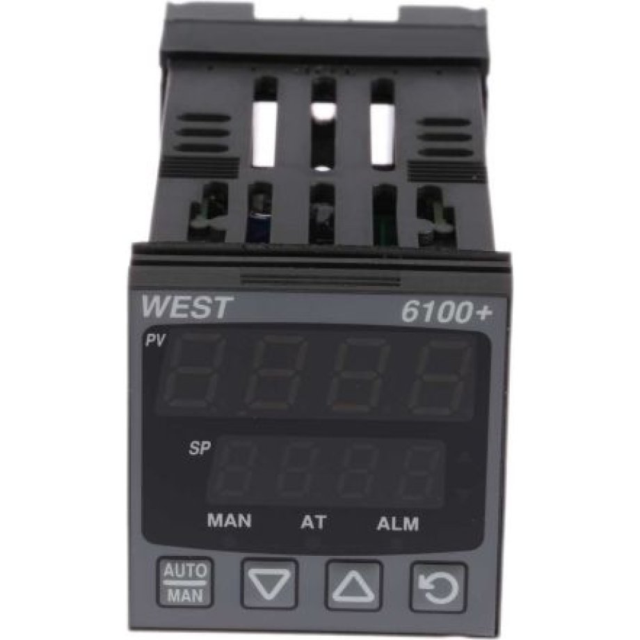 West Instruments P6100 PID Temperature Controller, 48 x 48 (1/16 DIN)mm, 1 Output SSR, 24 → 48 V ac/dc Supply